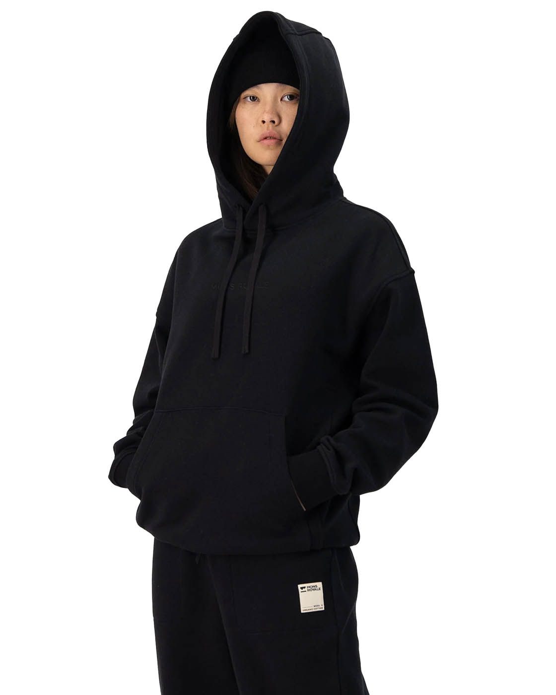 Mons Royale Hoodie Unisex Verdant Merino Organic Cotton Hoody