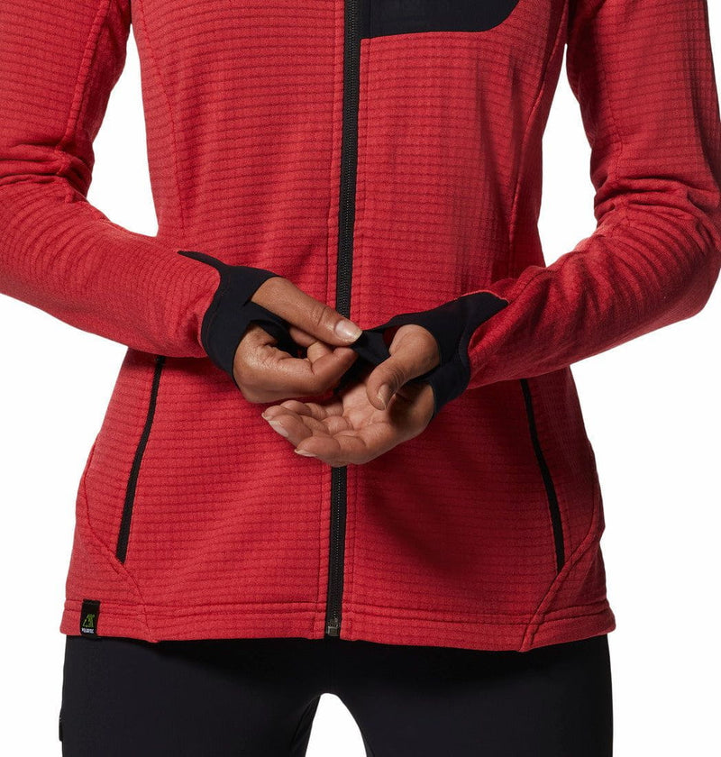 Mountain Hardwear Full Zip Fleece Women's  Polartec Power Grid Full Zip Hoody