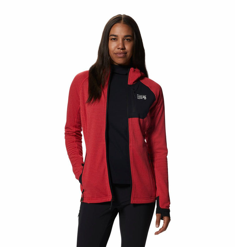 Mountain Hardwear Full Zip Fleece Women's  Polartec Power Grid Full Zip Hoody