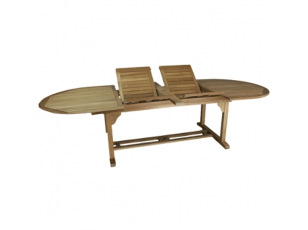 Muskoka Teak FURNITURE - Furniture Muskoka Teak Classic Dual Oval Extension Table 2/3m -Dual 300