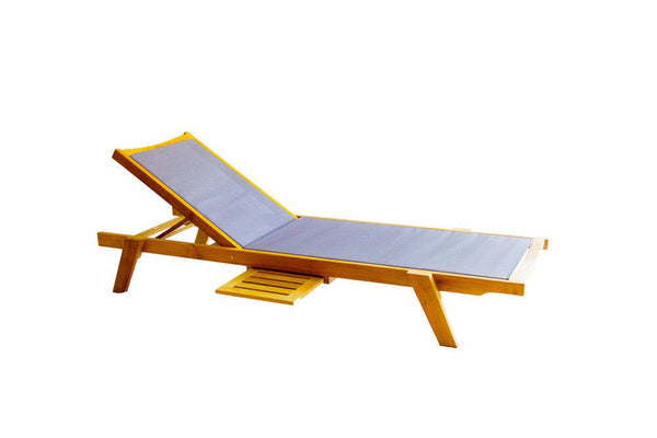 Newport Stacking Lounger Blue Muskoka Teak