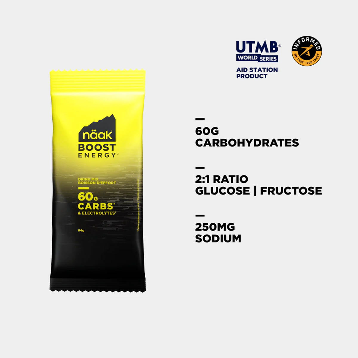 Naak Hydration Drink Boost Energy Drink Mix - Neutral - Single