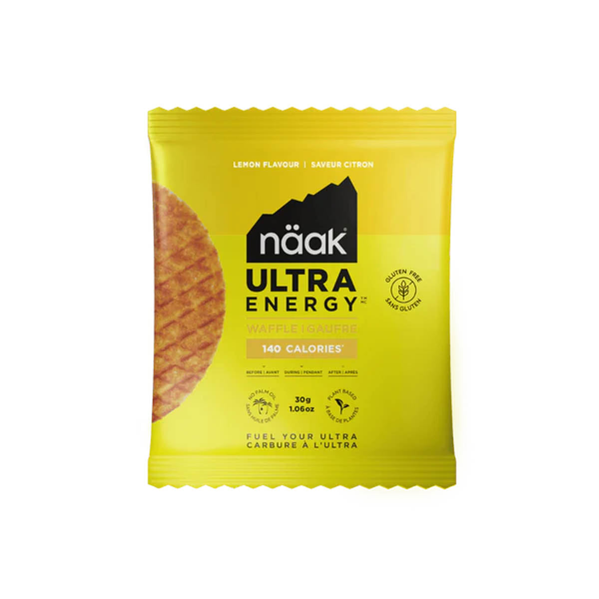 Naak Bars Energy Waffle - Lemon - 30g - Gluten Free