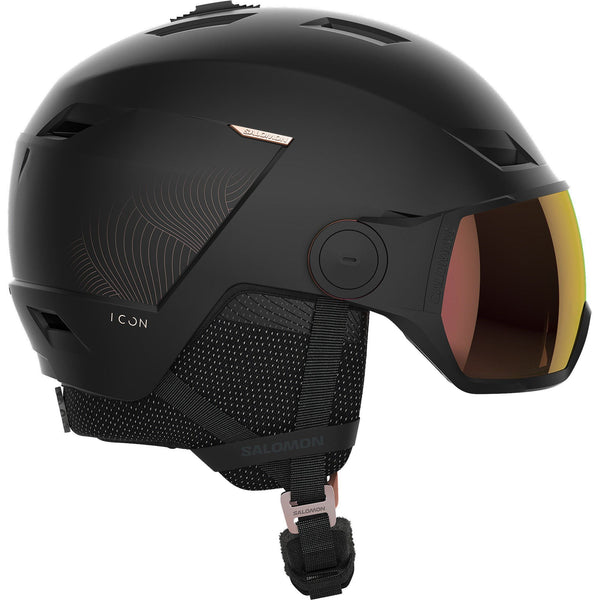 Salomon SKI - Helmets Salomon *23W*  HELMET ICON LT VISOR Black PG/Un M RU