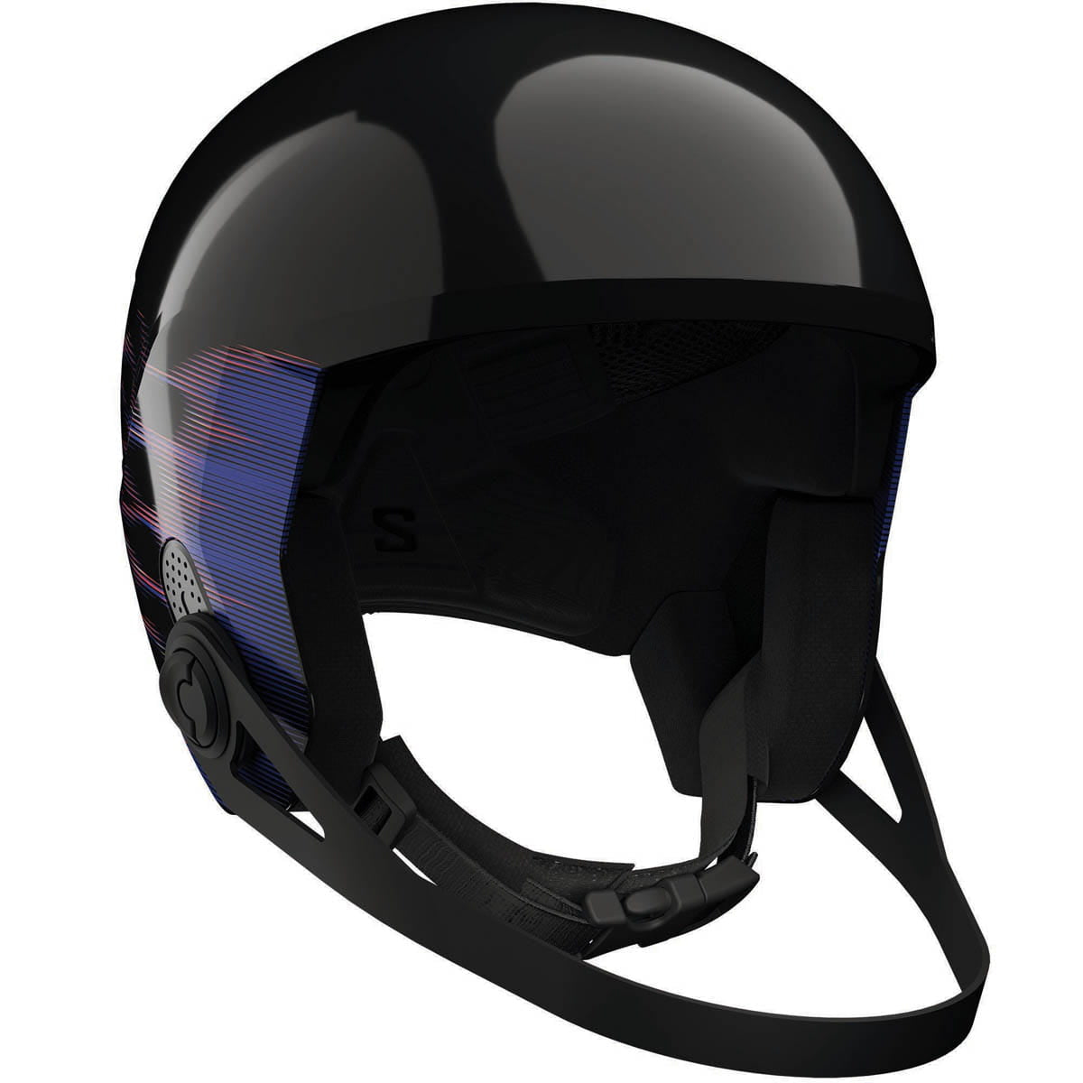 Salomon SKI - Helmets Salomon *26W* Helmet Wquipe Jr FIS + Chin Black/Flame