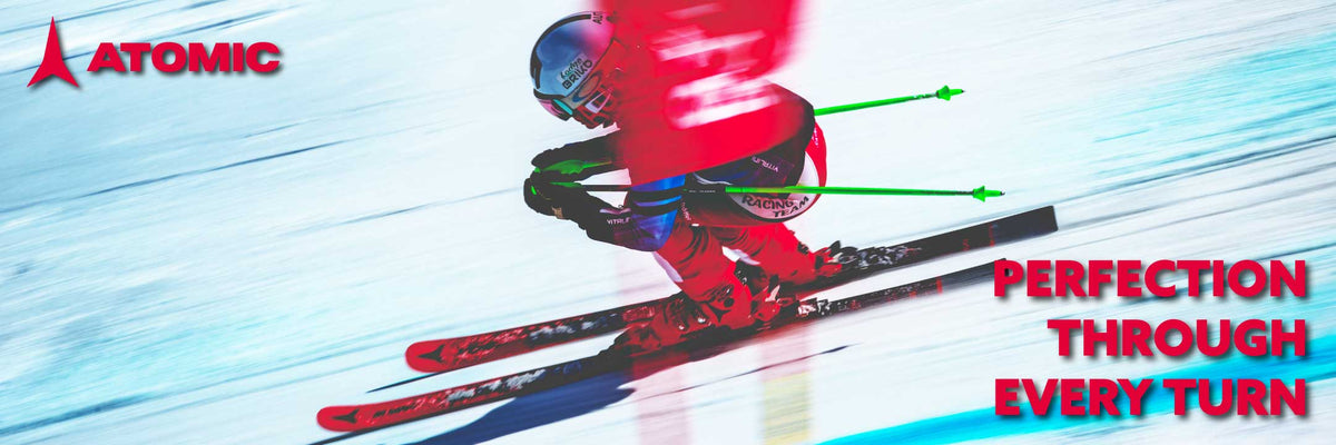 ski racer on a course