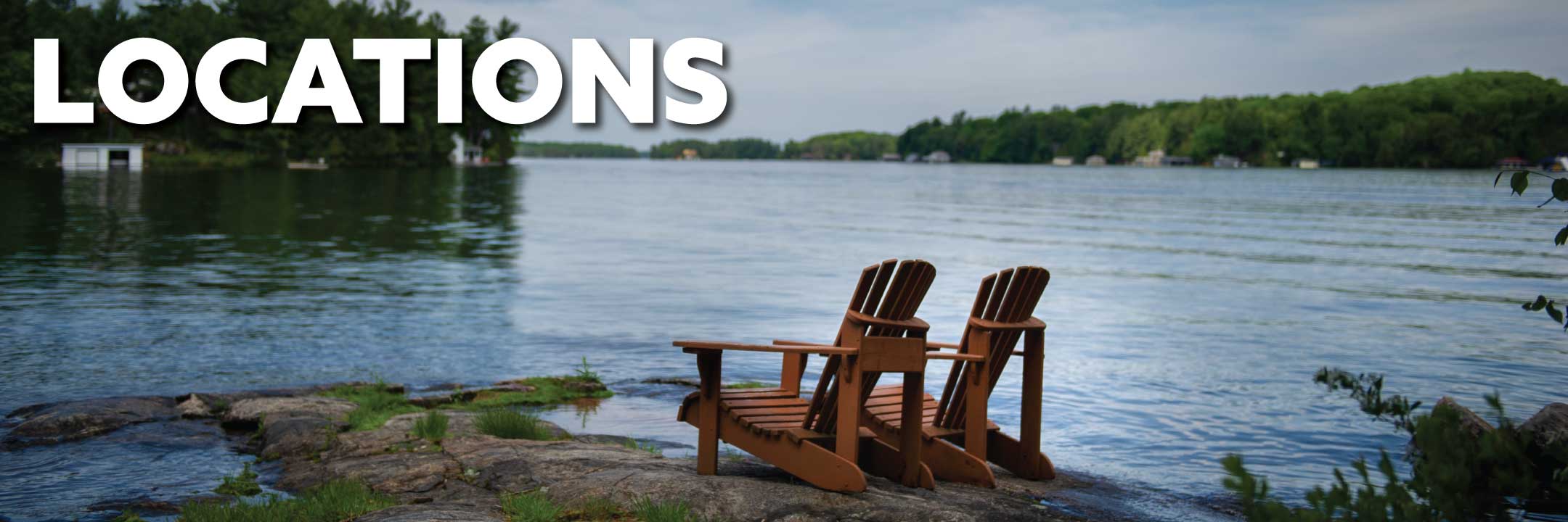 Muskoka chairs by the lake