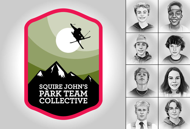 Squire John's Park Team Collective Logo & Team Black and White Portraits