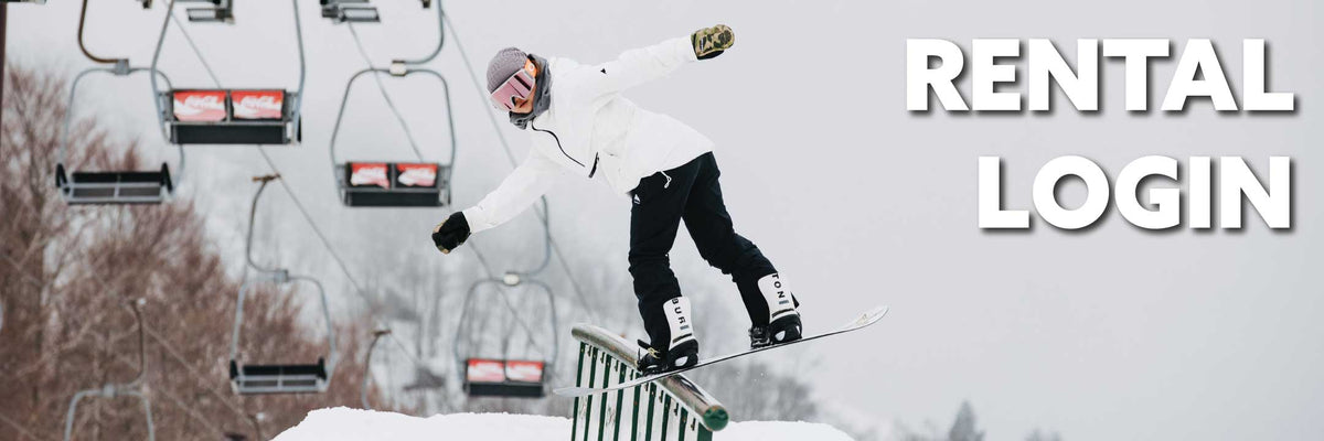 Snowboarder on a rail