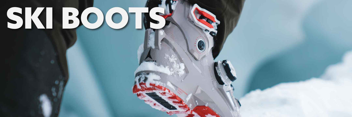 walking in the snow with ski boots on