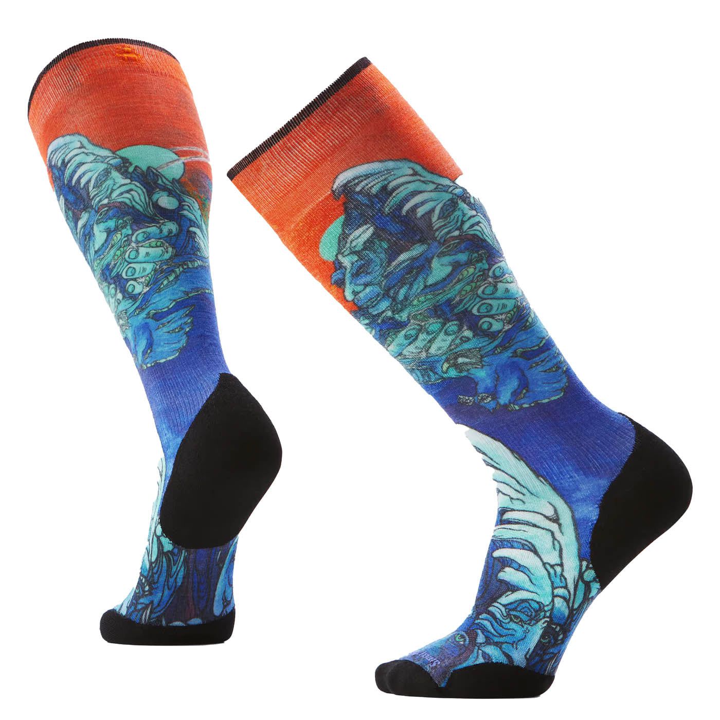 Men's Ski Targeted Cushion Winter Haze Print OTC Socks Smartwool