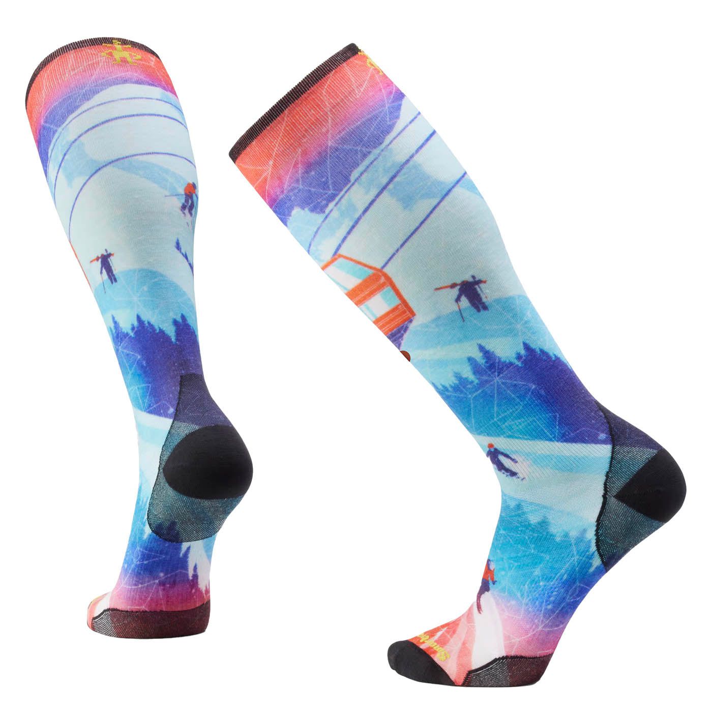 Men's Ski Zero Cushion Ski Day Print OTC Socks Smartwool