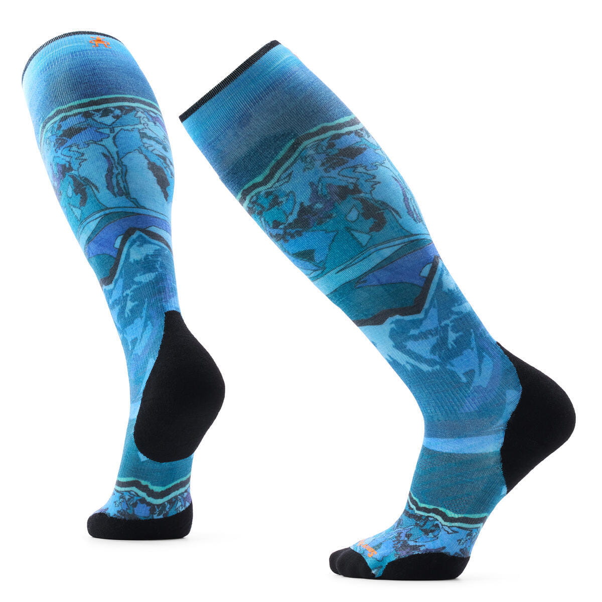 Smartwool CLOTHING - Socks Smartwool *26W*  Ski Targeted Cushion Storm Peak Print OTC Socks