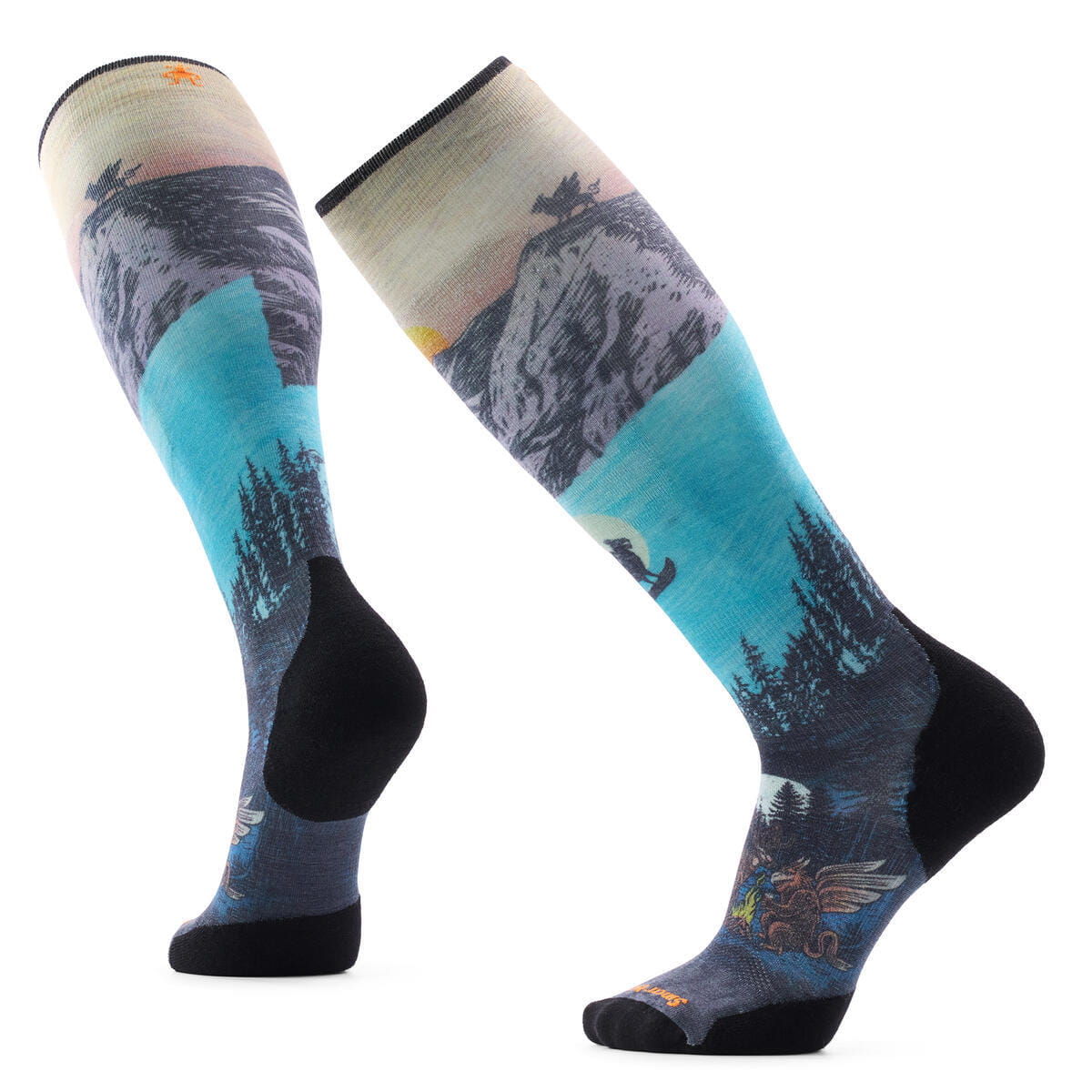 Smartwool CLOTHING - Socks Smartwool *26W*  Ski Targeted Cushion Winter Phase Print OTC Socks