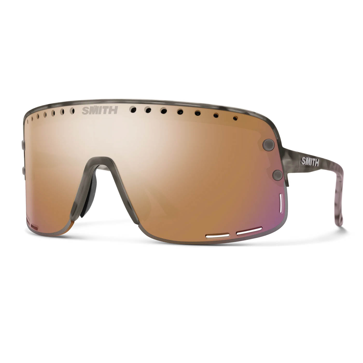 Smith Sunglasses Ultralite Sunglasses Matte Salt Haze, ChromaPop Rose Gold Mirror