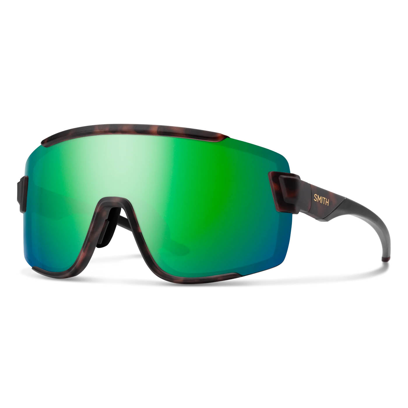 Wildcat Sunglasses Matte Tortoise, ChromaPop Polarized Green Mirror Smith