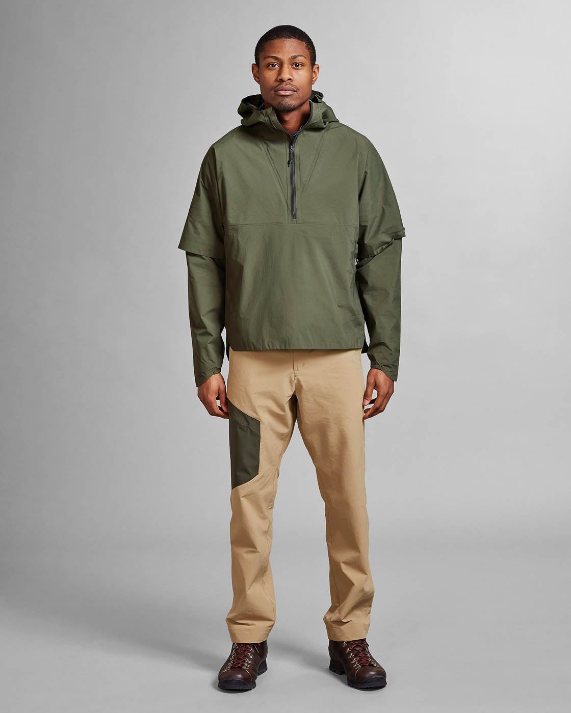 Men's Packable Windbreaker Anorak E-4 The Mountain Studio