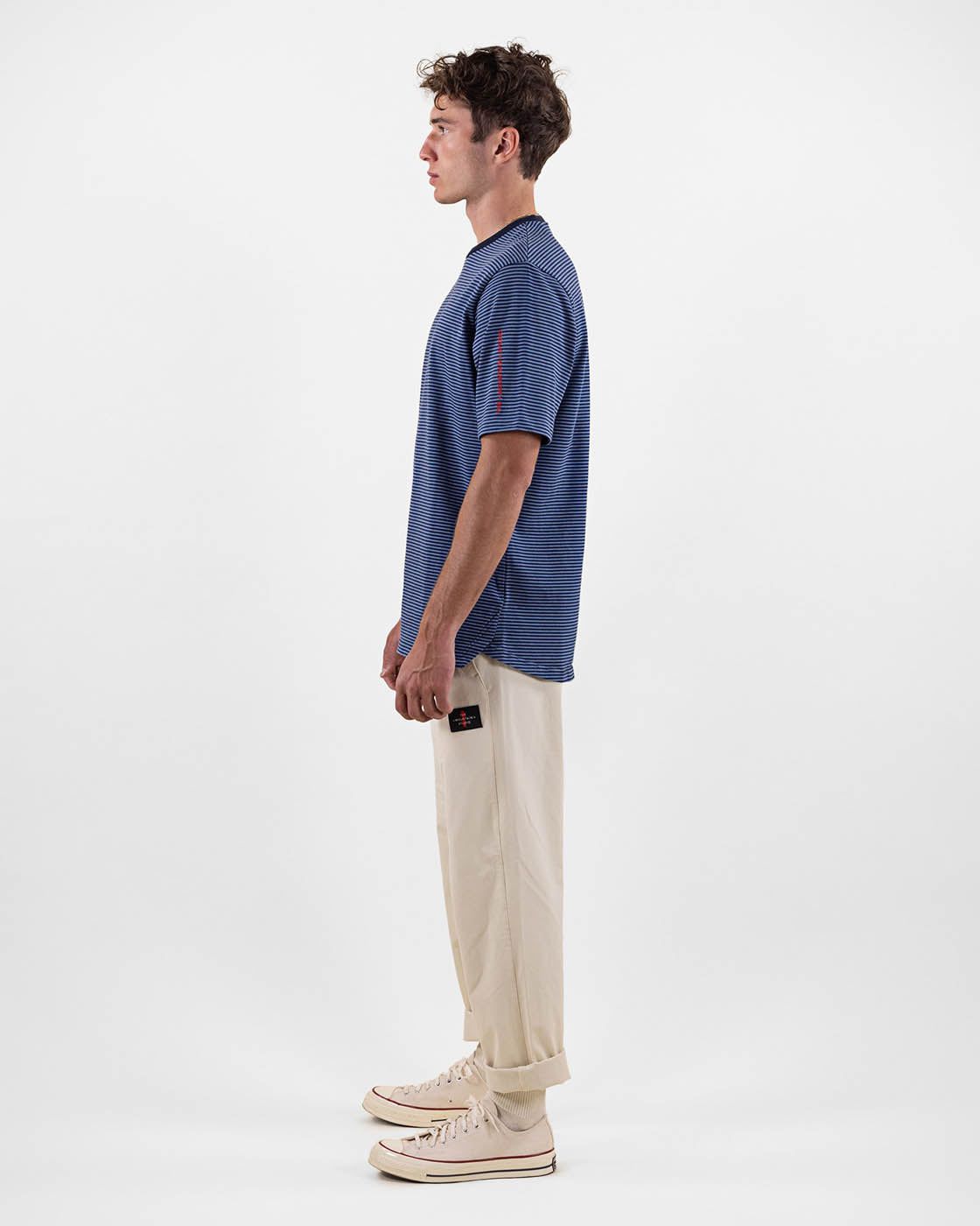Men's Stripe Cotton T-Shirt T-12 The Mountain Studio