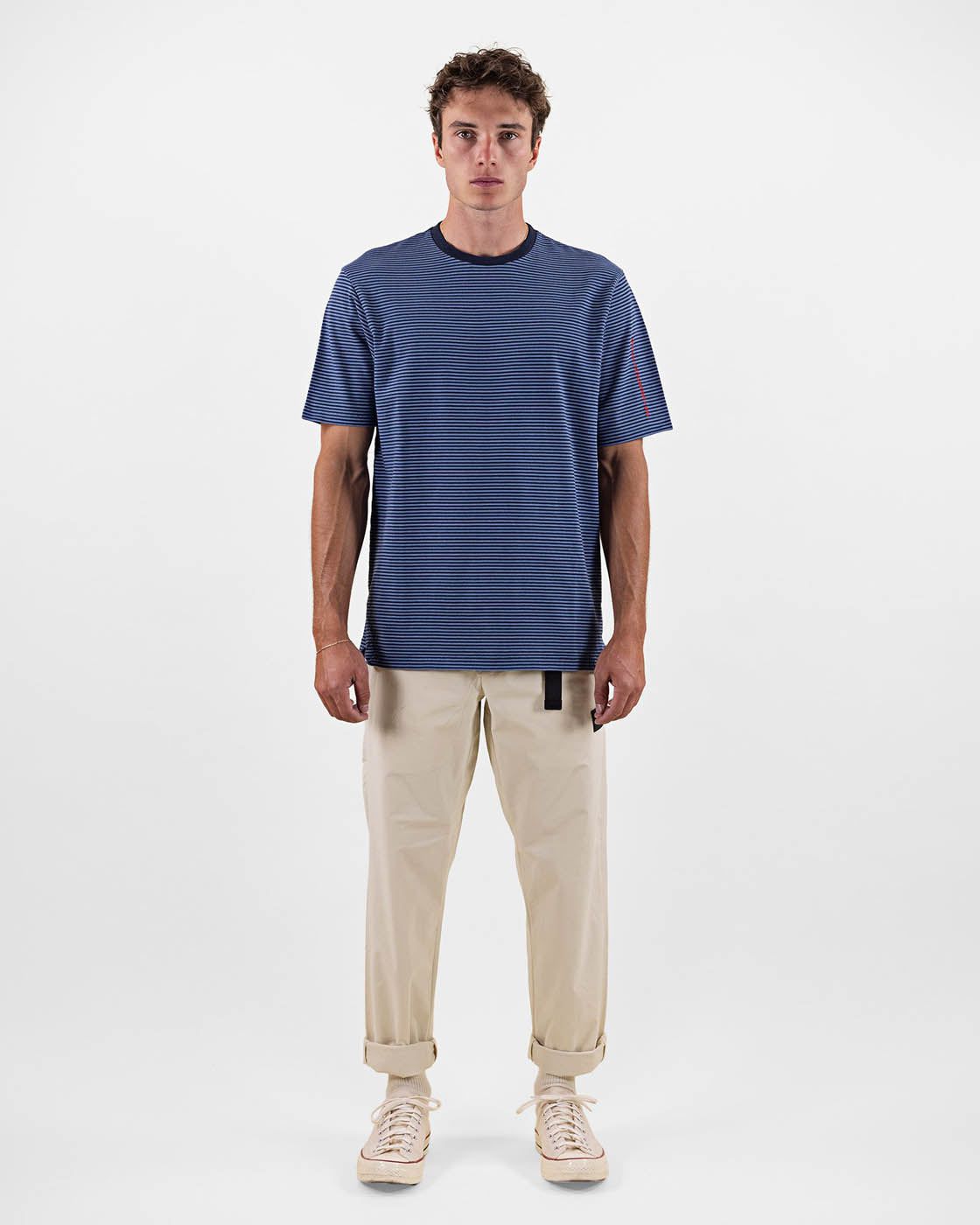 Men's Stripe Cotton T-Shirt T-12 The Mountain Studio