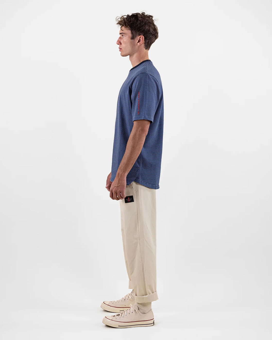 The Mountain Studio T-Shirt Men's T-12 Stripe Cotton T-Shirt
