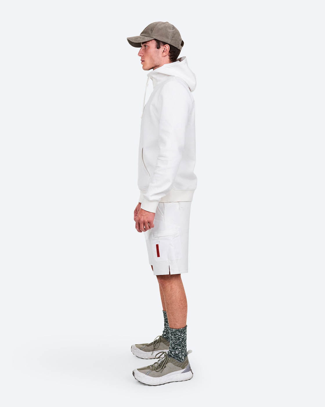 The Mountain Studio CLOTHING - Men - Apparel - Top Mountain Studio *26S*  Cotton Tech Hood Half Zip