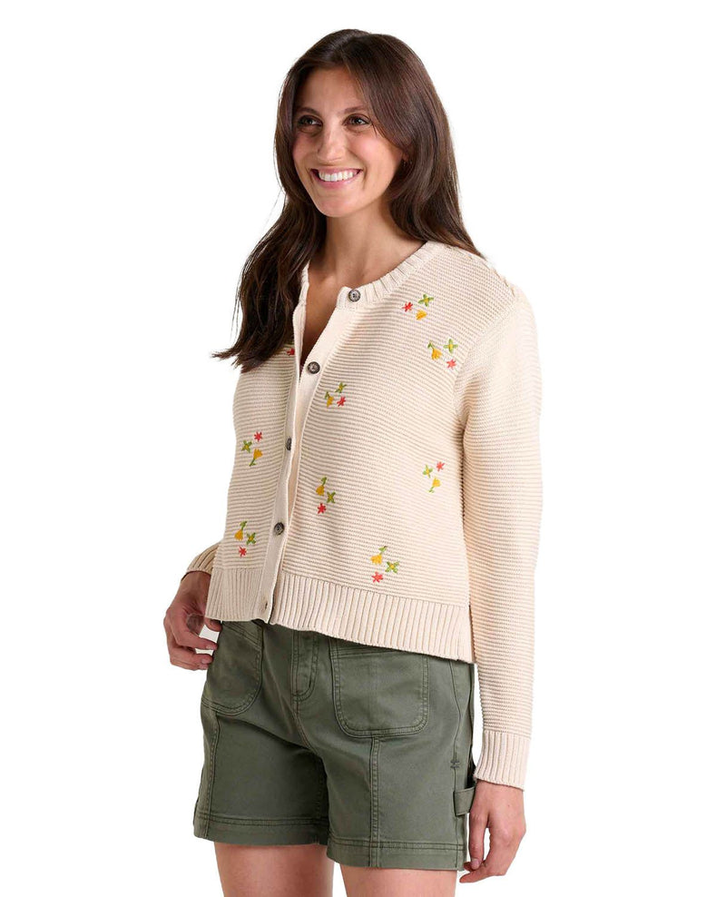 Women's Bianca Crew Cardigan Embroidered TOAD