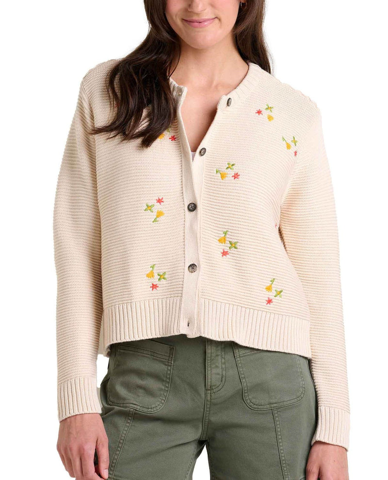 Women's Bianca Crew Cardigan Embroidered TOAD