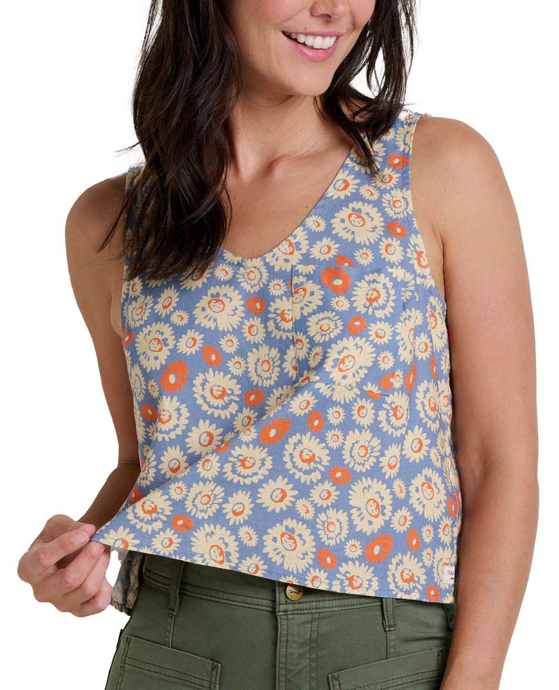 Women's Taj Hemp Button Back Tank TOAD