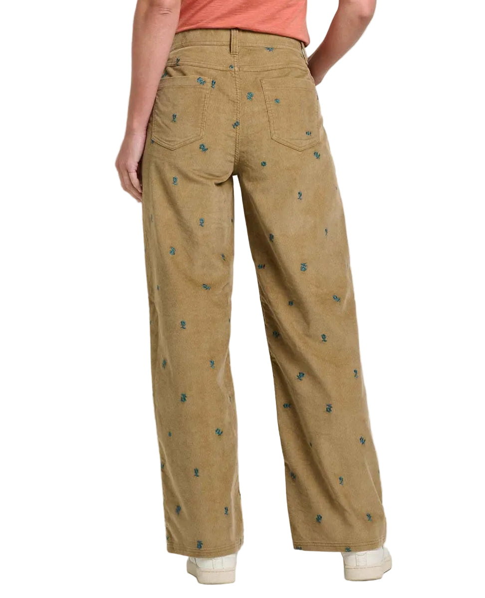Women's Coaster Cord Wide Leg Pant Embroidered TOAD