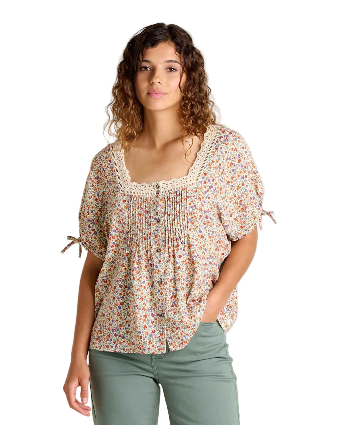 TOAD Short Sleeve Top Women's Manzana Peasant Shirt