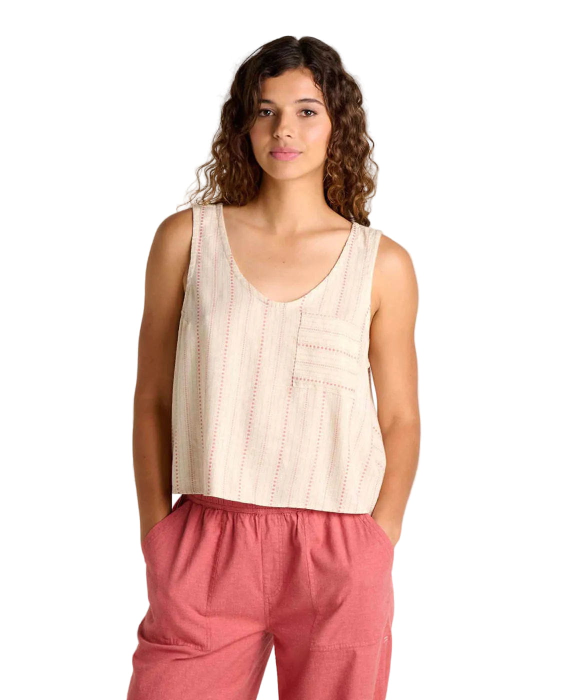 TOAD Tank Top Women's Taj Hemp Button Back Tank