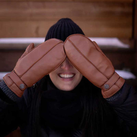 women wearing a pair of mittens